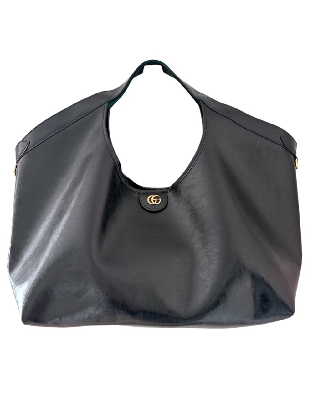 GG Giglio in Soft Glossy Black Leather Tote, NWOT